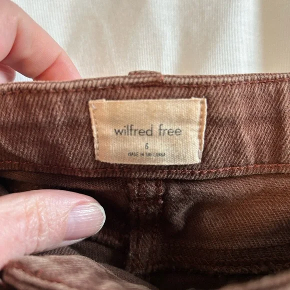 Wilfred Free Archer High Rise Brown Jeans size 6 - Picture 5 of 10